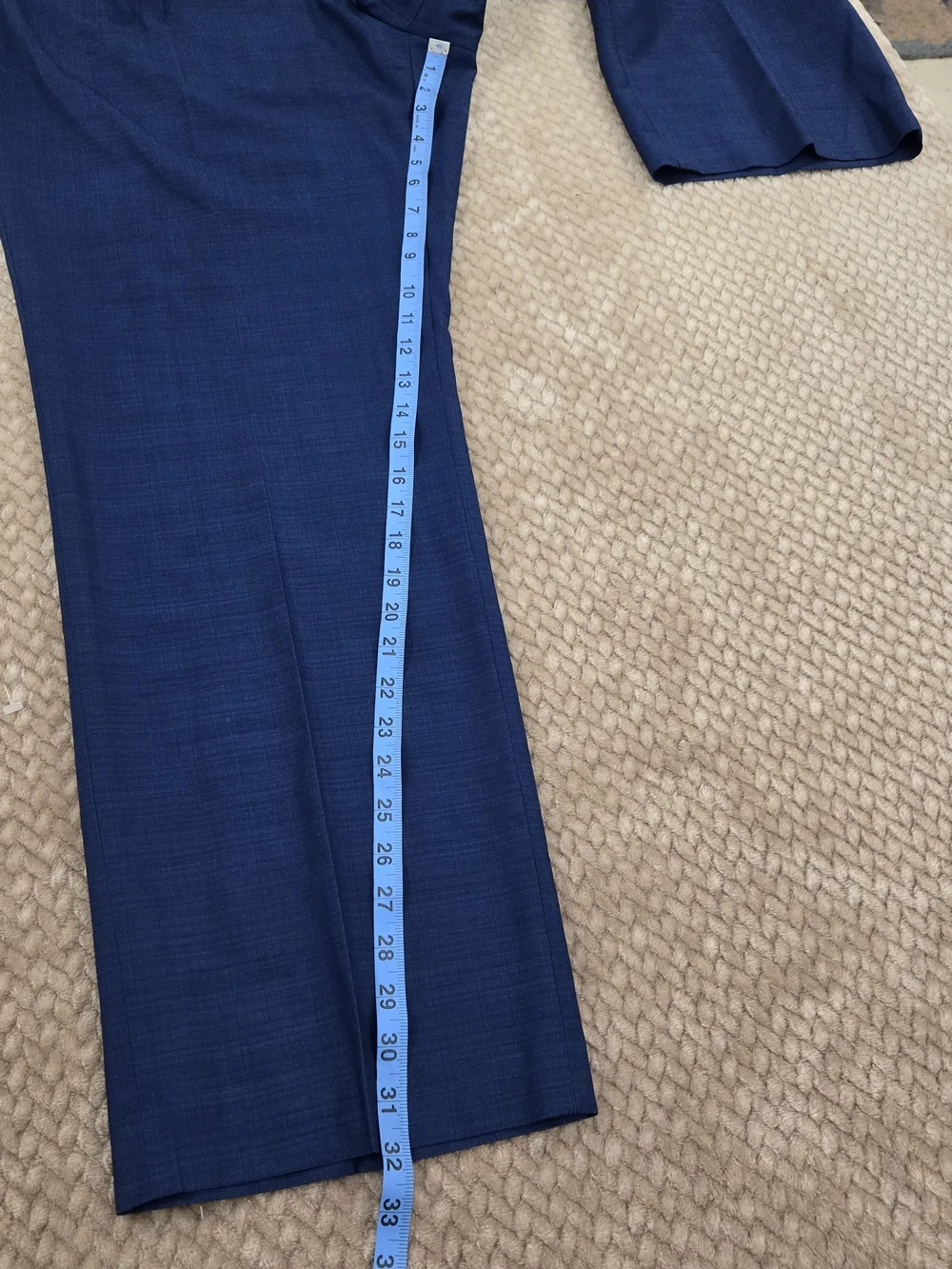 Steve Harvey Dress Pants 46x32 Blue Flat Front Career Slacks Mens